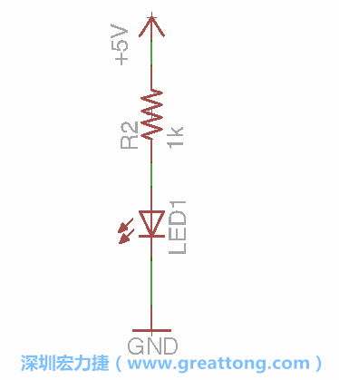 如圖所示放置一個開關（switch）、10K電阻器（10k resistor）和0.1μF的電容（0.1μF capacitor），并把開關的一端連到接地端上。